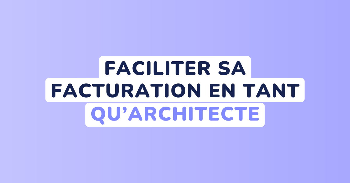 Facturation architecte